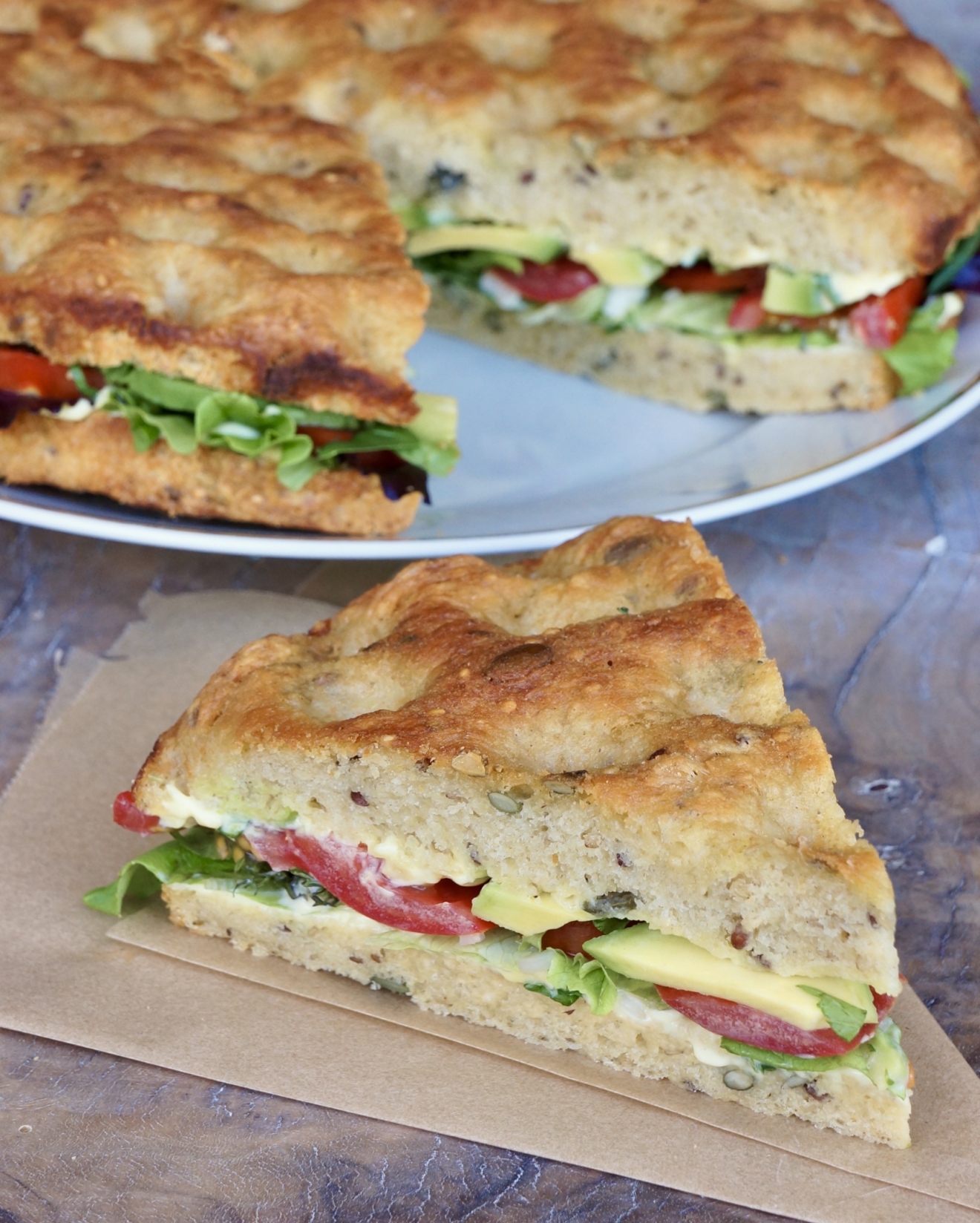 focaccia farcita prosciutto e formaggio